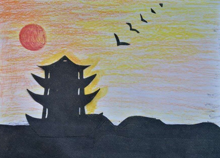 黄鹤美育节绘画作品图片